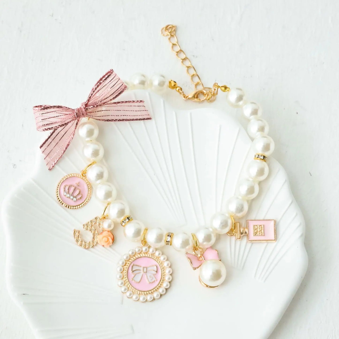 Collar de perlas para mascota