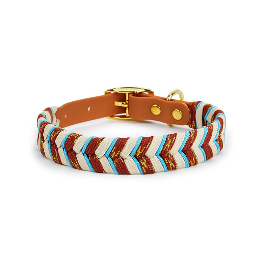 Exclusive handmade pet collar with modern and colorful design 