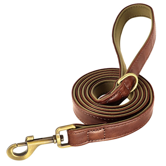1.5m Padded Leather Dog Walking Leash