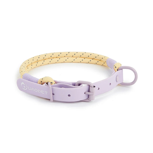 Pet collar with nylon leash and PVC ring